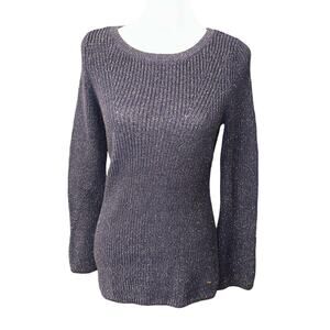 Tommy Hilfiger Women's Sweater Blue and Gold Medium